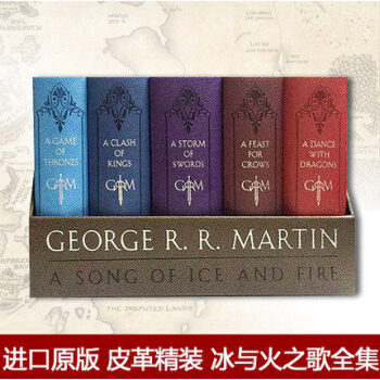 現貨 冰與火之歌 英文原版 皮革套裝 權利的遊戲 Song of Ice and Fire pdf epub mobi 電子書 下載