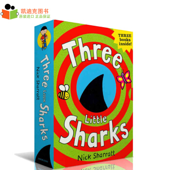 英文繪本Nick Sharratt：Three Sharks 3冊盒裝紙闆3-6歲# pdf epub mobi 電子書 下載
