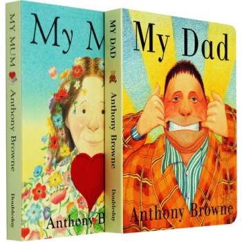 英文原版繪本 My Dad My Mum 我爸爸我媽媽 2冊紙闆書 安東尼 布朗