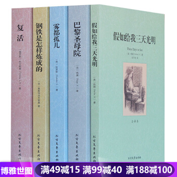 假如給我三天光明 鋼鐵是怎樣煉成的 巴黎聖母院 復活 霧都孤兒 世界文學名著小說全5本 pdf epub mobi 電子書 下載