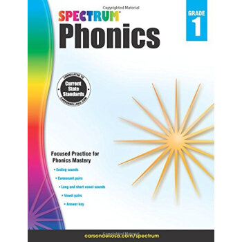 原版Spectrum Phonics, Grade 1Spectrum 单词拼读，1年级 pdf epub mobi 电子书 下载