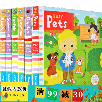 Busy系列 英文原版绘本 Busy Pets 儿童启蒙纸板机关操作活动书6册 儿童娱乐启蒙 pdf epub mobi 电子书 下载