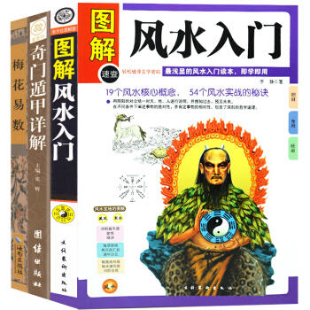圖解風水入門 奇門遁甲詳解 梅花易數 風水書籍3冊易經梅花易數 算卦蔔卦風水預測易經入門