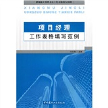 項目經理工作錶格填寫範例 pdf epub mobi 電子書 下載