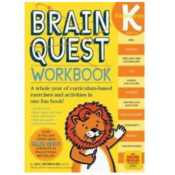 英文原版Brain Quest KindergartenWorkbook智力開發係列 練習冊：幼兒園 pdf epub mobi 電子書 下載