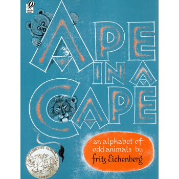 美国进口廖彩杏书单 Ape in a Cape 怪动物A-Z字母书平装#