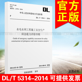 DL/T 5314-2014水电水利工程施工安全生产应急能力评估导则 pdf epub mobi 电子书 下载