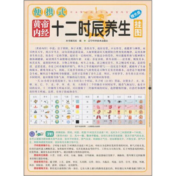 便攜式黃帝內經十二時辰養生掛圖(附光盤1張)