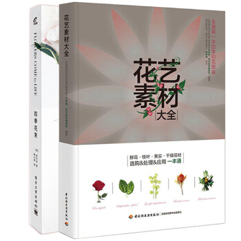 包邮 四季花束+花艺素材大全花束制作书籍 鲜花花束设计与制作 插花艺术 插花专业培训 2本