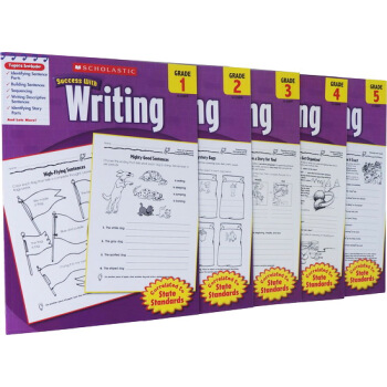 英文原版写作学乐成功系列Scholastic Success with Writing 5册 练习册 pdf epub mobi 电子书 下载