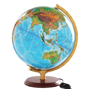 博目地球仪：25CM中英文地形政区灯光地球仪（木座合金架）11-25-01 pdf epub mobi 电子书 下载