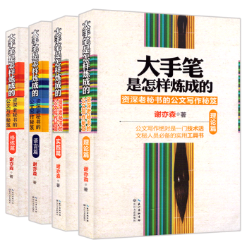大手筆是怎樣煉成的理論篇+實踐篇+語言篇+修煉篇全套4冊行政機關公文寫作規範公務員寫作