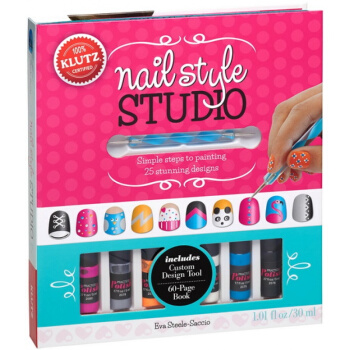 英文原版 Klutz Nail Style Studio 书 工具包 女孩指甲艺术 pdf epub mobi 电子书 下载
