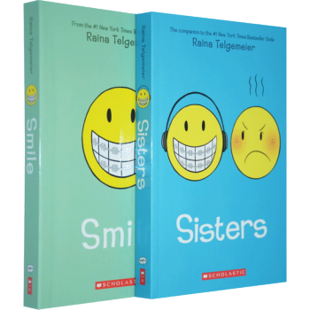 英文原版 Smile and Sisters 2冊閤售 兒童文學 紐約時報推薦