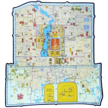 清北京城地圖(鼠標墊)