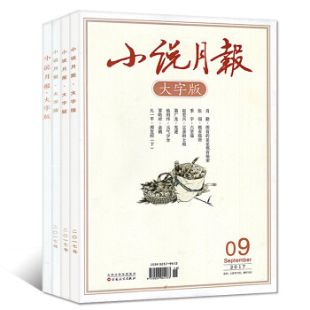 【下半年】小说月报杂志大字版7本打包2017年7-12月+2016年试刊文学文摘过期刊 pdf epub mobi 电子书 下载