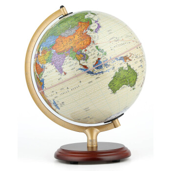 博目地球仪：32CM政区中、英文仿古灯光地球仪（木座合金架·113221） pdf epub mobi 电子书 下载