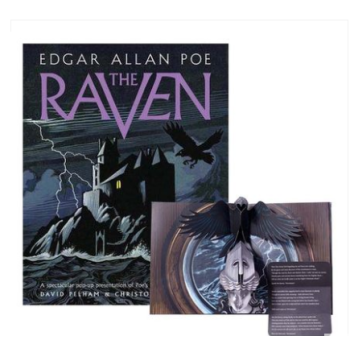 英文原版Raven: A Pop-Up Book爱伦坡:乌鸦立体书 进口大开本精装