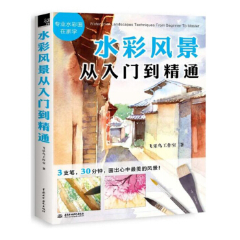 包郵 水彩風景從入門到精通 水彩畫完全自學教程書籍 水彩畫技法大全 水彩入門教材書 零基礎