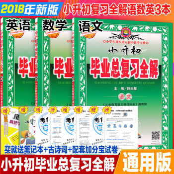 包邮2018全新小升初语文数学英语毕业总复习全解通用版小学升初中语文数学英语毕业复习全解 pdf epub mobi 电子书 下载