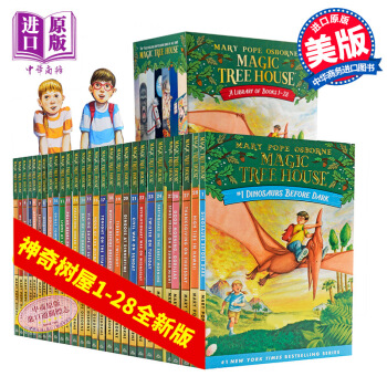新版 神奇樹屋 係列套裝Magic Tree House1-28 英文原版兒童繪本 盒裝共28本 pdf epub mobi 電子書 下載