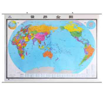 世界地圖掛圖2018年修訂印刷2米x1.5米亞膜防水不反光精品地圖 覆膜 掛杆 pdf epub mobi 電子書 下載