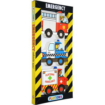 Playtown Chunky Pack Emergency 车子书3册警车消防车救护车 英文原版 pdf epub mobi 电子书 下载
