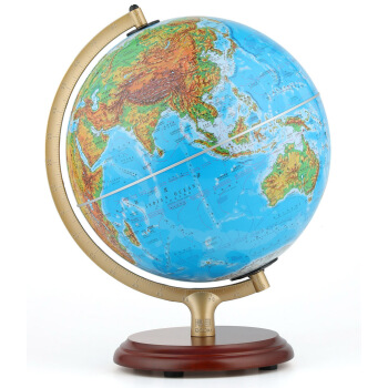 博目地球仪：32CM地形/政区中，英文灯光地球仪（木座合金架）11-32-01 pdf epub mobi 电子书 下载