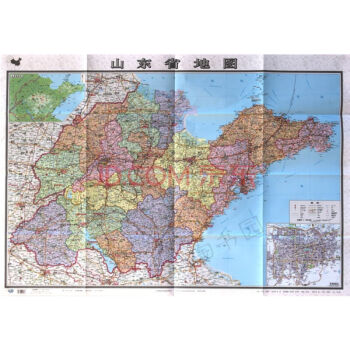 2018山东省地图 中图社分省系列地图 1.05x0.75米 高速公路信息 行政区划地图