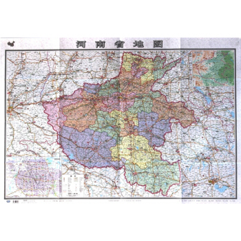 2018河南省地图 大幅面展开约1.1米 袋装折叠图 方便易携带 可贴墙地图 pdf epub mobi 电子书 下载