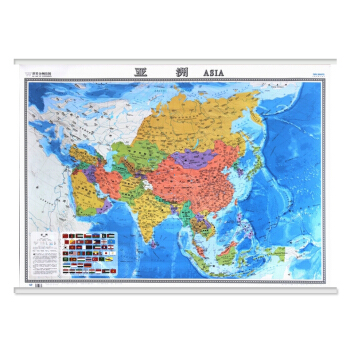 亞洲地圖掛圖 1.17*0.86米 大張亞洲地圖 亞膜無縫整張精品 pdf epub mobi 電子書 下載