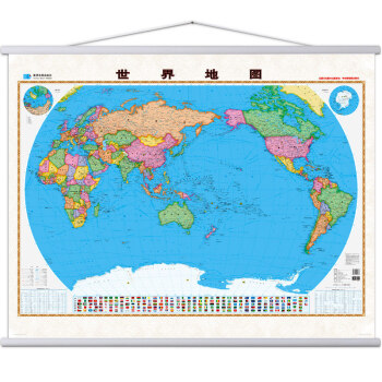 【指挥官】世界地图挂图 1.6米x 1.24米 领导工作用图 办公室大气装饰画