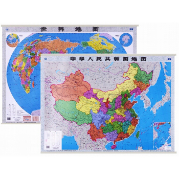 2018中国地图挂图+2018世界地图挂图1.1*0.8米2张地图亚膜挂杆 pdf epub mobi 电子书 下载