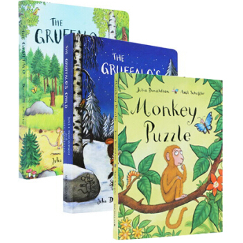 Julia Donaldson 咕噜牛作者 The gruffalo 纸板书3册 英文原版绘本
