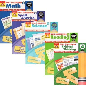 Skill Sharpeners 美國加州教材 四年級 拼寫 數學 科學 閱讀 思維5冊 英文原版 pdf epub mobi 電子書 下載