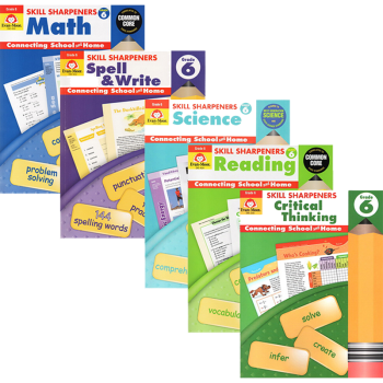 Skill Sharpeners 美国加州教材 六年级 拼写 数学 科学 阅读 思维5册 英文原版 pdf epub mobi 电子书 下载