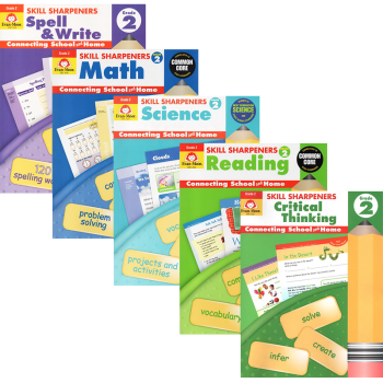 Skill Sharpeners 加州教材 二年級 拼寫 數學 閱讀 科學 思維 5冊套裝 英文原版 pdf epub mobi 電子書 下載