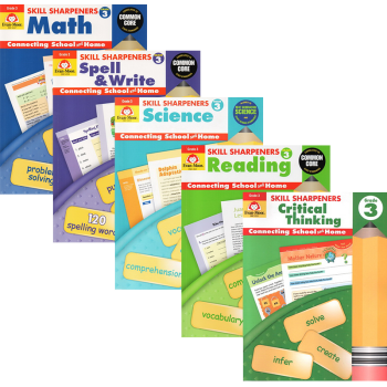 Skill Sharpeners 加州教材 三年级 拼写 数学 科学 阅读 思维5册套装 英文原版 pdf epub mobi 电子书 下载