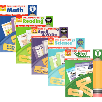 Skill Sharpeners 一年級 美國加州教材 數學 科學 閱讀 拼寫 思維 5冊 英文原版 pdf epub mobi 電子書 下載