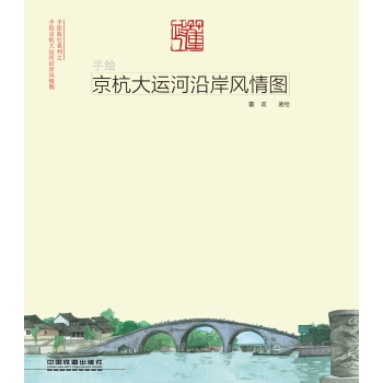 手繪京杭大運河沿岸風情圖