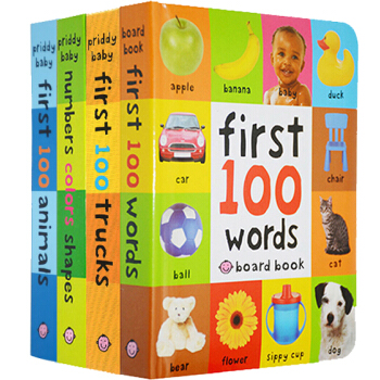 First 100 Words 启蒙认知100词 纸板书4册礼盒装 幼儿图解词典 英文原版 1-6岁 pdf epub mobi 电子书 下载