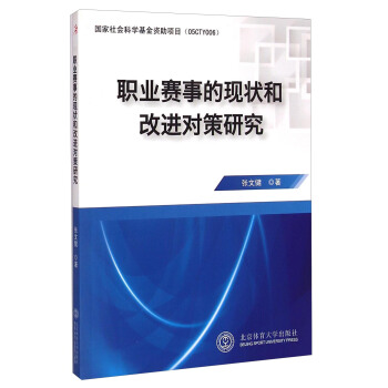 职业赛事的现状和改进对策研究 pdf epub mobi 电子书 下载