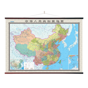 中國地圖掛圖(小四全1.8米*1.3米 無拼縫專業掛圖)