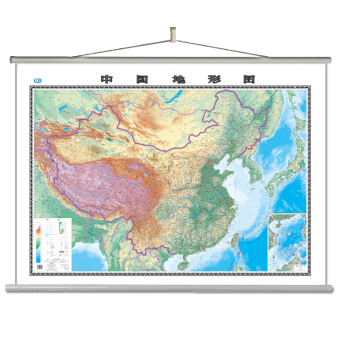 中國地形圖（地形版 雙全開 1.5*1.1米無拼縫專業掛圖） pdf epub mobi 電子書 下載
