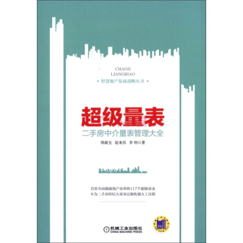 超级量表：二手房中介量表管理大全 pdf epub mobi 电子书 下载