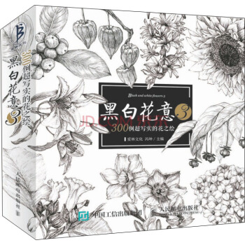 黑白花意 3 300例超写实的花之绘 pdf epub mobi 电子书 下载