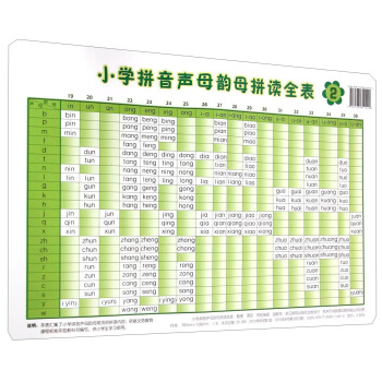 小学拼音声母韵母拼读全表 pdf epub mobi 电子书 下载