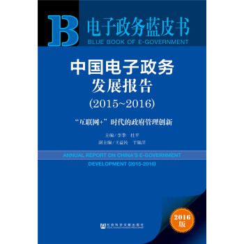中国电子政务发展报告（2015～2016）：“互联网+”时代的政府管理创新 pdf epub mobi 电子书 下载