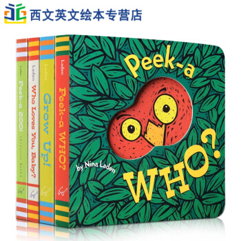 英文原版 猜猜我是誰 peek a who 4本 洞洞紙闆書 0-3歲英語啓濛 pdf epub mobi 電子書 下載