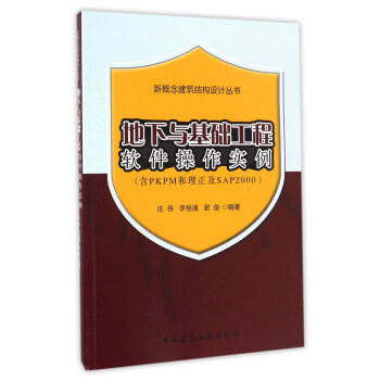 地下與基礎工程軟件操作實例（含PKPM和理正及SAP2000）/新概念建築結構設計叢書 pdf epub mobi 電子書 下載